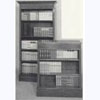 Inlaid Open Mahogany Bookcase