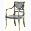 Painted Regency Caned Armchair
