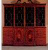 Inlaid Mahogany Breakfront Bookcase