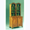Glazed Top Satinwood Bookcase