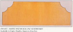 Maple and Black Line Headboard