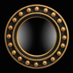 Modernist Classical Convex Mirror in Gilt