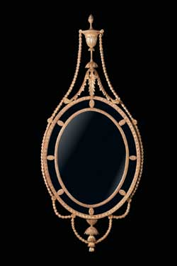 George III Adam Oval Border Glass