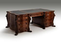 Walnut Regency Lions Head Desk