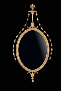 George III Adam Oval Mirror