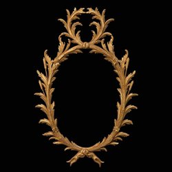 Chippendale Carved Giltwood Oval Palm Mirror