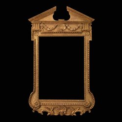 George II Carved Giltwood Architectural Mirror