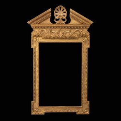 George II Carved Giltwood Architectural Shell Mirror