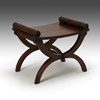 Regency Mahogany 'X' Frame Stool