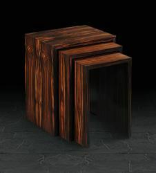 Nest of Three in Crown Macassar Ebony