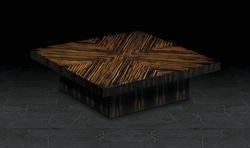 Centre Table in Quartered Macassar Ebony