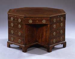 Octagonal Library Desk