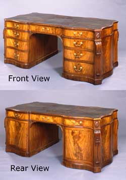 Semi-serpentine Pedestal / Library Desk