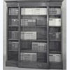 Inlaid Open Breakfront Bookcase