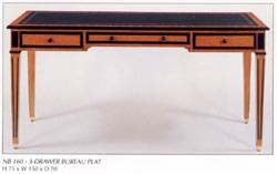 3-Drawer Bureau Plat