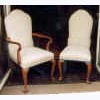 Cabriole Leg Camel Back/Arm Chair
