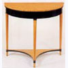 Satinwood and Ebonised Half-Round Console Table