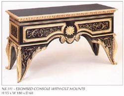 Ebonised Console with Gilt Mounts