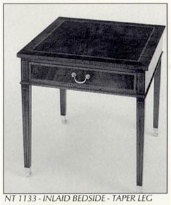 Inlaid Bedside - Taper Leg
