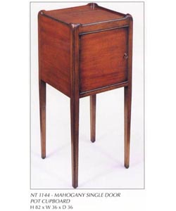 Mahogany Single Door Pot Cupboard