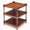 3-Tier Mahogany Lamp with Turned Legs