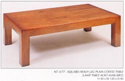Square Heavy Leg Plain Coffee Table