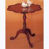 Flip Top Tea Table with Scallop Edge