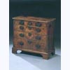 George II Chest in Walnut on Bracket Feet