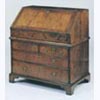George I Bureau in Figured Walnut and on Bracket Feet