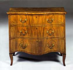 George III St Serpentine Chest=