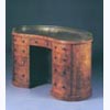 Brass Mounted Kidney Shaped Pedestal Desk
