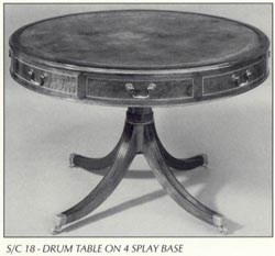 Drum Table on 4 Splay Base