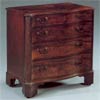4 Drawer Mahogany Serpentine