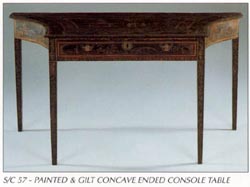 Painted & Gilt Concave Ended Console Table