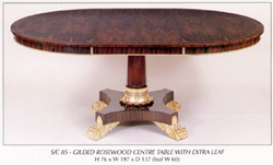 Gilded Rosewood Centre Table
