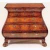 Burr Walnut Chest of Bombe Form