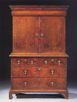 Walnut Cabinet on Stand