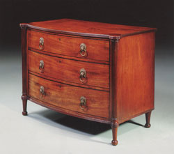 Regency Bow-Fronted Mahogany Chest