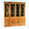 Painted Satinwood Breakfront Bookcase
