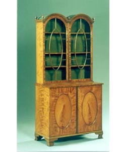 Glazed Top Satinwood Bookcase