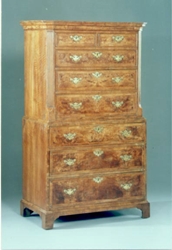 Burr Walnut Chest on Chest