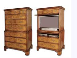 TV / AV Cabinet - Georgian Chest on Chest