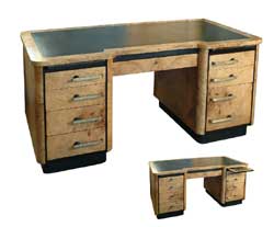 Art Deco Pedestal Desk