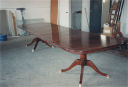 Twin Ped Mahogany Dining Table