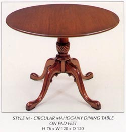 Circular Mahogany Dining Table